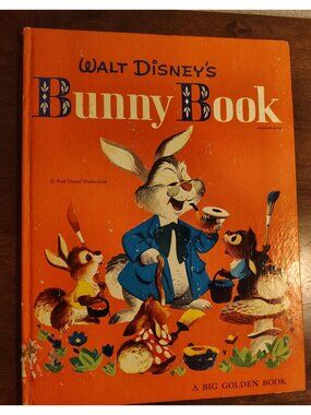 Vintage Walt Disney's The Bunny Book Children's 1951 Hardcover Golden Book READ